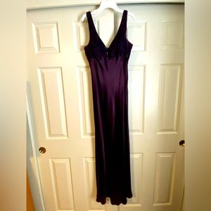 Beautiful dark maroon slim long formal dress, size jr 9